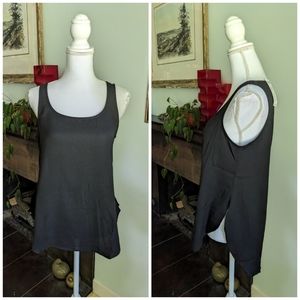 NEW Marla Wynn for Chico’s Wms XS Black Crepe Tank Top Woven Basic Polyester 124